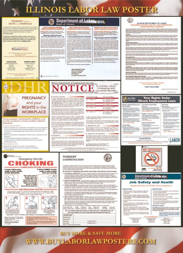 2018 Illinois State Labor Law Poster 16.87 & Free Shipping Buy Labor