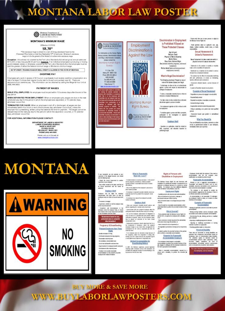 Montana State Labor Law Poster
