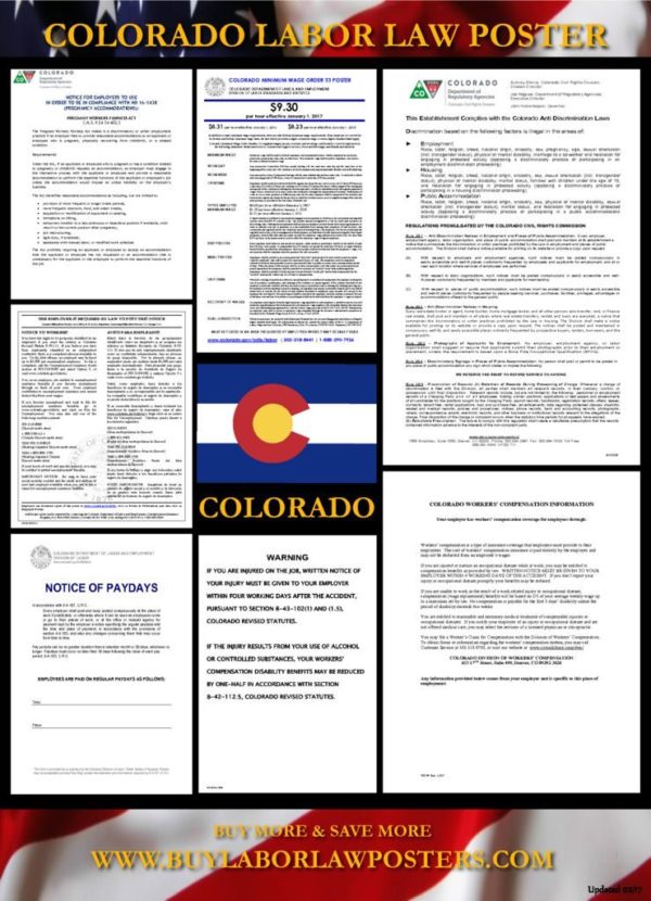 2017 Colorado Labor Law Poster 16.87 & Free Shipping Buy Labor Law