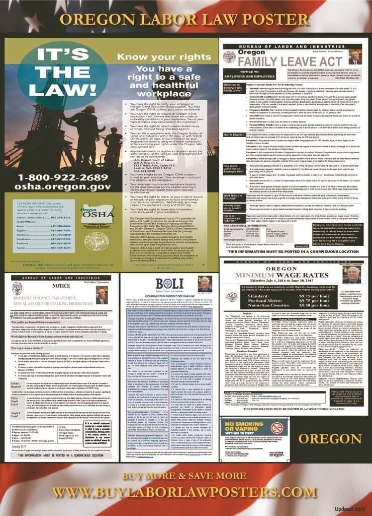 New Oregon Labor Law Poster